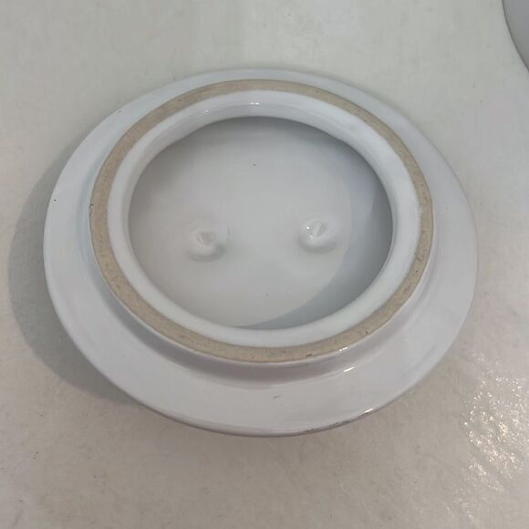 Sleigh Bell Bistro Mini Marshmallow Tub Jar Holder With Lid 14.2 Fl Oz 4 In Tall - Picture 7 of 7